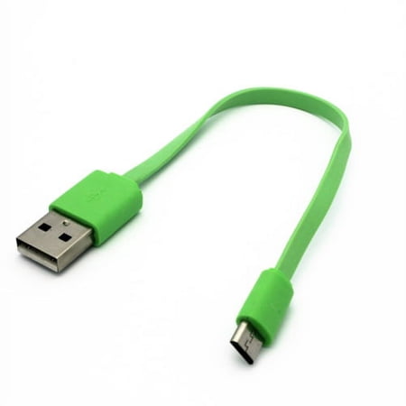 Short USB Cable for Motorola Moto e6 Phone - MicroUSB Charger Cord Power Wire Green Flat Fast Charge Sync Z5Z price history on PriceWatchPro