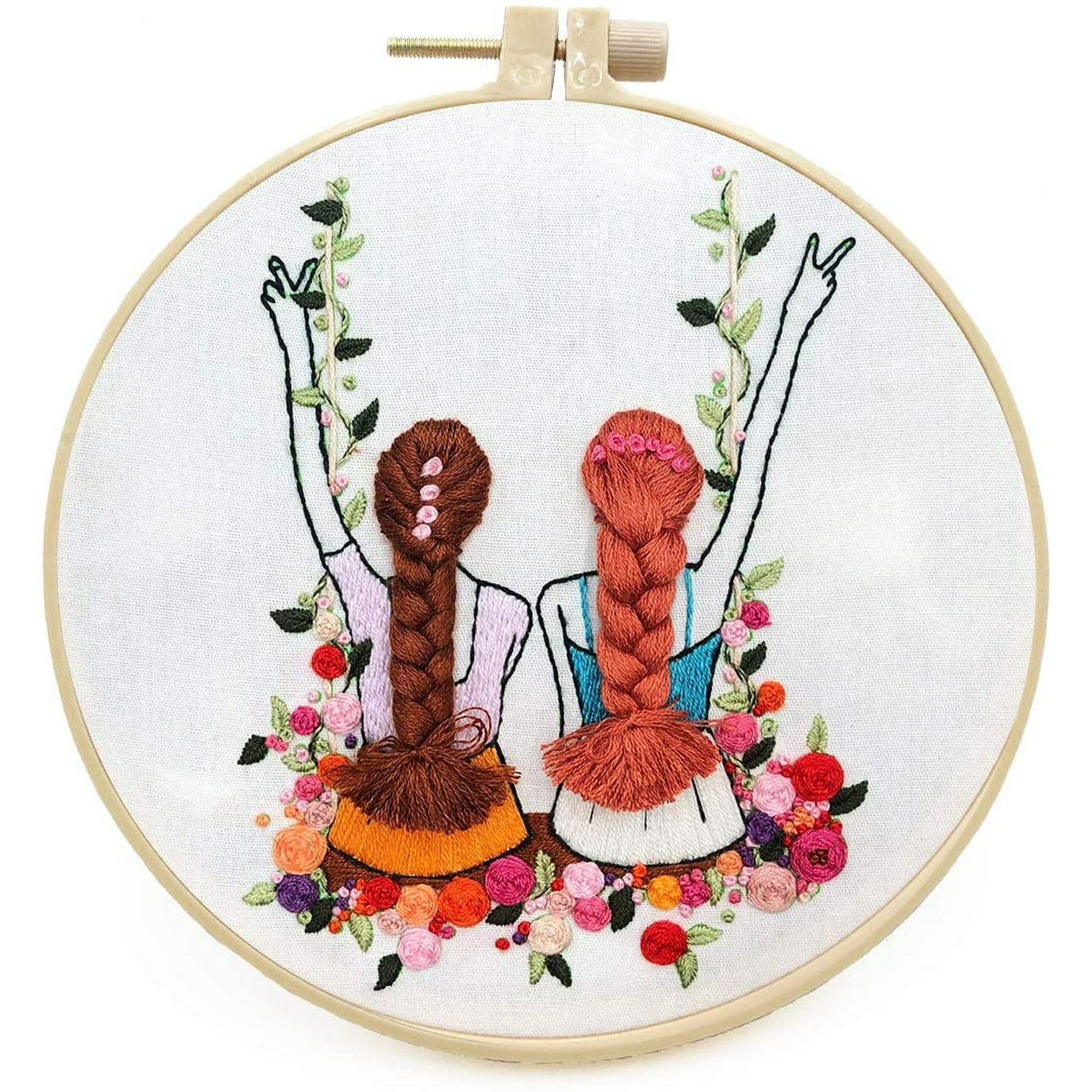 JSRQT 3 Pièces Kit De Démarrage De Broderie Avec Motif De