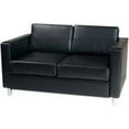 thumbnail image 4 of Pacific LoveSeat Sofa In Black Faux Leather, 4 of 4