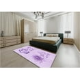 thumbnail image 5 of Ahgly Company Machine Washable Indoor Square Transitional Heliotrope Purple Area Rugs, 4' Square, 5 of 7