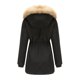 thumbnail image 4 of Chaquetas para mujer Abrigo largo cálido Sudadera con capucha Chaqueta de cuello Parkas de invierno delgadas Abrigos Odeerbi ODB-3, 4 of 9