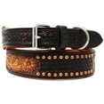thumbnail image 2 of Medium 17''- 21''  Padded Leather Hand Crafted Tooled Dog Collar 60FK46, 2 of 4