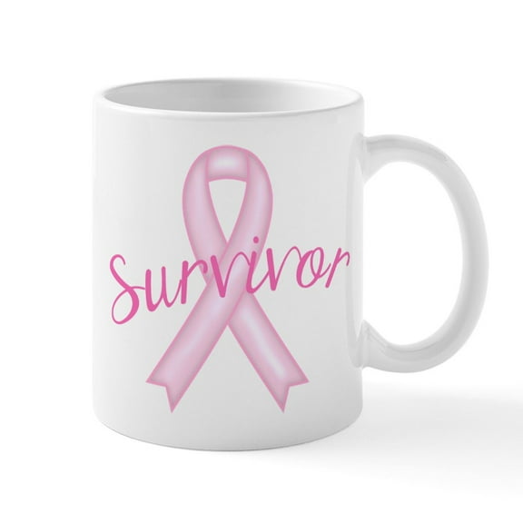 CafePress - Breast Cancer Awareness Survivor Mugs - 11 oz Ceramic Mug - Novelty Coffee Tea Cup