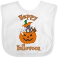 thumbnail image 3 of Inktastic Happy Halloween Kittens in Pumpkin Boys or Girls Baby Bib, 3 of 4
