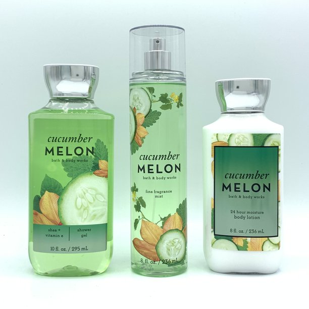 Bath and Body Works Cucumber Melon Shower Gel, Fine Fragrance Mist and