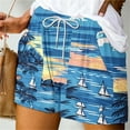 thumbnail image 5 of cocolona Womens Summer Casual Shorts Elastic Waist Drawstring Floral Vacation Beach Shorts Lounge Shorts Pants with Pockets, 5 of 5