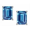 thumbnail image 2 of Star K� Emerald Cut 8x6mm Genuine Blue Topaz Earrings Studs, 2 of 9