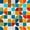 Colorful Blue Orange, variant on Castle Fairy Boho Tropical Courtyard Twin Sheets 3pcs,Geometric Mosaic Motif Bedding,Pink Teal Orange,1 Flat Sheet, 1 Fitted Sheet and 1 Pillowcase