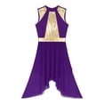 thumbnail image 3 of iiniim Robe de Danse Lyrique Brillante pour Femmes, Robe de Performance de Danse Ballet Moderne Contemporaine, Violet P, 3 of 5