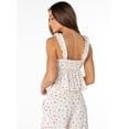 thumbnail image 5 of Celebrity Pink Women's Flutter Sleeve Peplum Top, Sizes XS-XXXL, 5 of 7