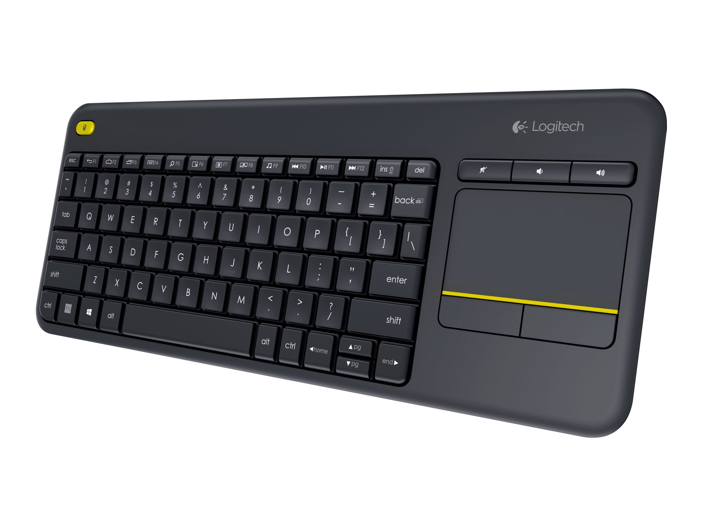 Tilsyneladende veltalende galop Logitech WIRELESS TOUCH KEYBOARD K400 PLUS HTPC keyboard for PC connected  TVs - Walmart.com
