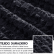 thumbnail image 4 of 3 Pzs Funda Cubre Sala Sofá Elástica Con Falda Tipo Plumeti, 4 of 9