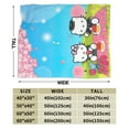 thumbnail image 2 of Hello Kitty Throw Blanket, Cozy Flannel Blankets For Boys Girls, Super Soft Warm Blanket For Couch Sofa Bed, 2 of 9