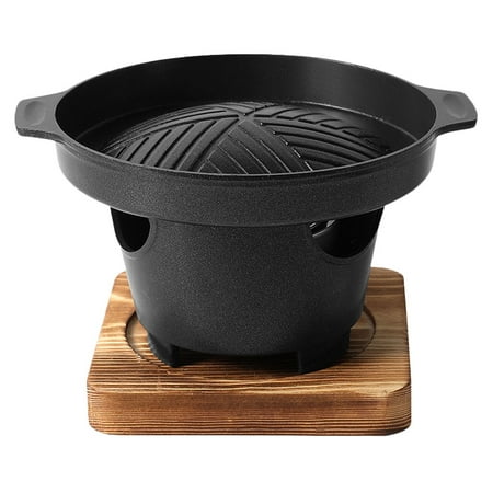 

1Set Home Smokeless Barbecue Grill Non-stick Roasting Oven Camping Tool (Black)