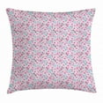 thumbnail image 1 of Cherry Blossom Throw Pillow Cushion Cover, Bloomed Kwanzan Tree Flowers and Buds on Clear Sky Background, Decorative Square Accent Pillow Case, 20 X 20 Inches, Pink Rose and Pale Blue, by Ambesonne, 1 of 2