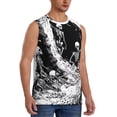 thumbnail image 2 of Balery Skeleton Wave Artwork Camisetas sin mangas para hombre, absorbe la humedad y protege contra el mal olor.-Large, 2 of 7