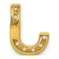 thumbnail image 3 of Real 14kt Yellow Gold Diamond Letter J Initial Charm Pendant; for Adults and Teens; for Women and Men, 3 of 4