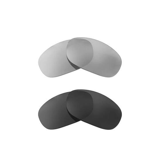 Walleva Polarized Titanium   Black Replacement Lenses For Maui Jim Twin Falls