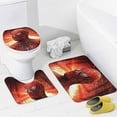 4 Piece Set SpiderManShower Curtain, Bathroom Set 72x72in with Non