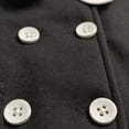 thumbnail image 4 of Conjunto de chaqueta y boina de manga larga con cuello vuelto para niñas y niños, con solapa de color contrastante y lazo a la moda, conjunto de poliéster para niñas., 4 of 7