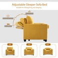 thumbnail image 3 of DREAMSIDEA Convertible Sleeper Chair with Pullout Bed, 3-in-1 Sleeper Sofa Chair Lounge Chair with Adjustable Backrest Indoor, Modern Single Sofa Bed Armchair for Living Room Bedroom Office(Yellow), 3 of 6
