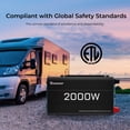 thumbnail image 6 of Renogy 2000W 12V Pure Sine Wave Battery Converter, ETL Listed with Built-in 5V/2.1A USB port and AC Hardwire Port Solar Power Inverter, 6 of 7