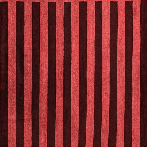 Ahgly Company Indoor Square Abstract Red Modern Area Rugs, 8' Square