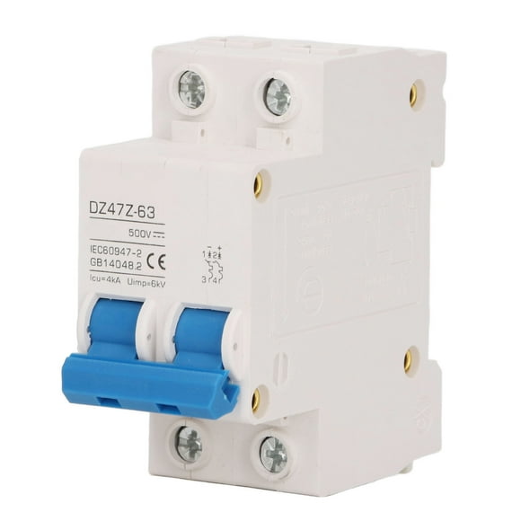 2P Mini DC Circuit Breaker Fast Tripping System Arc Extinguishing DIN Rail Installation For DC Power Systems, Marine Power Systems, Solar Photovoltaic Systems Or Other DC Systems