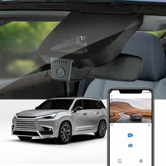 Fitcamx 4K Dash Cam for Lexus TX 2024-2026, OEM WiFi, Plug & Play, Night Vision, Loop Recording, G-Sensor, 64GB