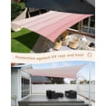 thumbnail image 4 of Sun Shade Sail 8x10Ft Light Pink Gradient Wood Grain Uv Block Sunshade Canopy Outdoor Shade Cover Rectangle Shade Cloth For Patio Garden Yard Deck Pergola, 4 of 6