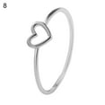 thumbnail image 2 of SPRING PARK Round Ring, Women Simple Hollowed-Out Heart Ring Valentine Propose Circlet Jewelry Gift, 2 of 7