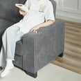 thumbnail image 5 of 83.86" Large Sofa with Extra Deep Seats,Comfy Corduroy Couch with Cupholders,3 Seater Sofa for Living Room,Bedroom,Office,Gray+Corduroy, 5 of 11