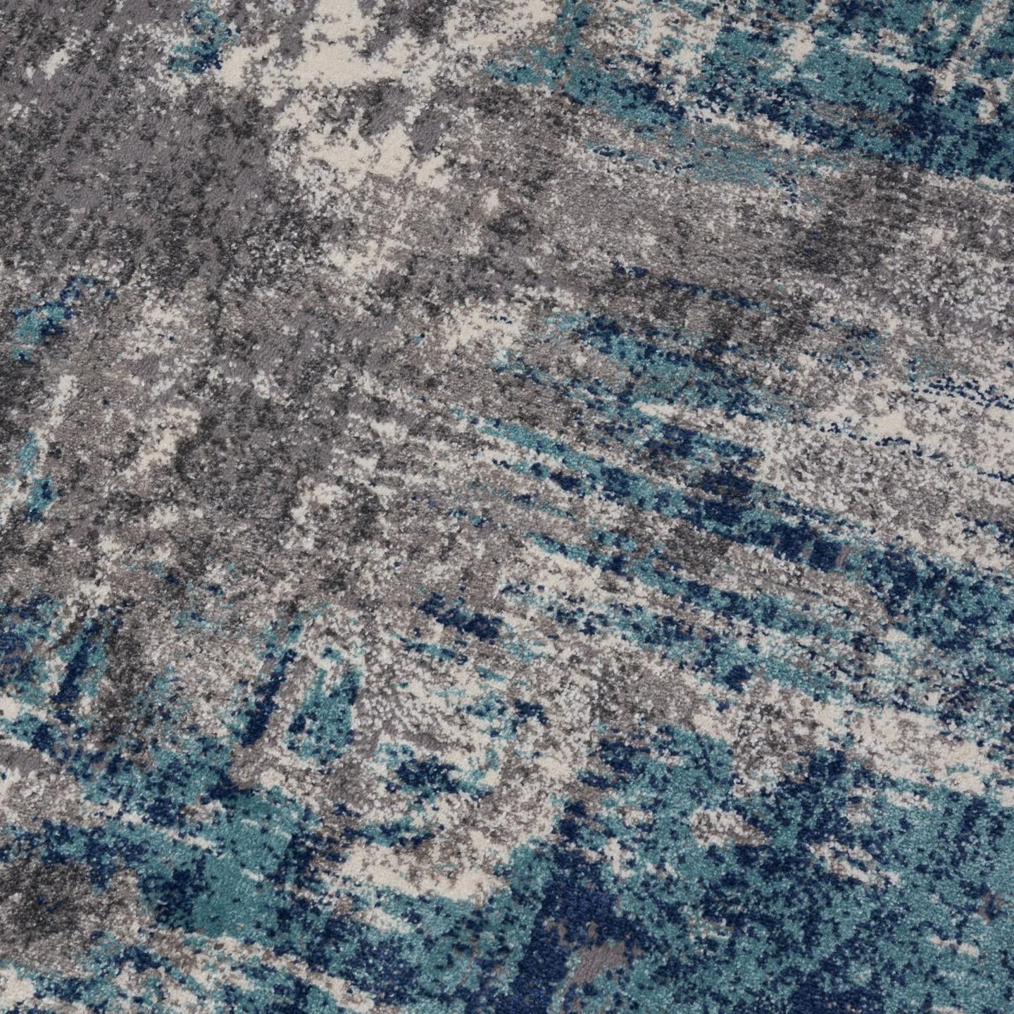 Luxe Weavers Euston Collection Abstract Area Rug 7680 Dark Blue, Light Blue 9x12
