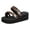 Gold, variant on Women's Sparkly Sequin Platform Wedge Flip Flops Fashion Casual Lightweight Slip on Chunky High Heels Sandals Comfortable Walking Dress Slippers for Beach Summer Vacation White Size 6.5
