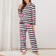 thumbnail image 2 of Balery Flamingos Conjunto de Pijama con Estampado para Mujer, Conjunto de Dos Piezas con Manga Larga, Ropa de Dormir Suave con Bolsillos, Pijamas Cómodos-Large, 2 of 7