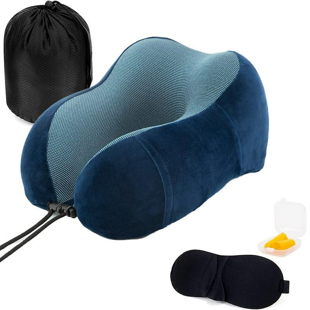 Almohada de viaje suave para aviones, dormir, oficina, dolor de cuello
