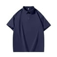 thumbnail image 2 of ZRGHAOYLQ Henley Business Casual Shirts for Men Plus Size Short Sleeve Button Up Shirt Big and Tall Collared Pullover Oversized Solid Basic Tshirts, 2 of 4
