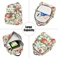 thumbnail image 5 of FORMRS Mini Backpack Purse for Women Quilted Travel Daypack Casual Shoulder Bag, Beige Apple Pattern, 5 of 7
