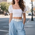 thumbnail image 4 of WHIPPY Women's Wide Leather Belt for Jeans Pants Dresses Ladies Belts with Round Buckle, 4 of 7