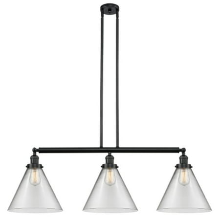 

Innovations 213-BK-S-G42-L X-Large Cone 3 Light Island Light part of the Franklin Restoration Collection Matte Black