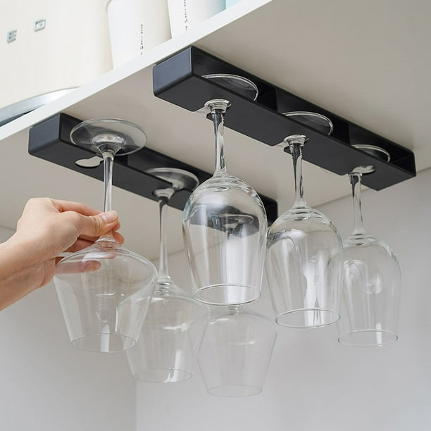 Estante de exhibición para copas de vino tinto, estilo ins, para colgar copas de vino de uso doméstico, sin perforaciones, colgador invertido