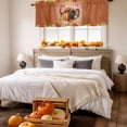 thumbnail image 3 of Thanksgiving Turkey Pumpkin Valances for Windows, 42 x 18in, Fall Maple Leaves Harvest Rod Pocket Kitchen Valance Curtain Light Filtering Window Treatments for Living Room Bedroom, 1 Panel, 3 of 7