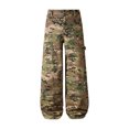 thumbnail image 3 of Men's Casual Camouflage Cargo Pants Baggy Wide Leg Hip Hop Skater Pants Loose Fit with Pockets - Streetwear Style for Men with Urban and Trendy Look,Yellow,M, 3 of 5