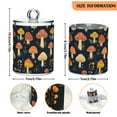 thumbnail image 5 of Yayeee 2 Pack Qtip Holder Bathroom Cotton Swab Canister with Lid Clear Dispenser Set, Black Mushroom Pattern, 5 of 6