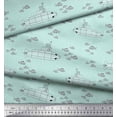 thumbnail image 2 of Soimoi Velvet Fabric Submarine & Fish Night Wear Print Fabric by Yard 58 Inch Wide, 2 of 3