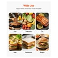 thumbnail image 6 of Commercial Panini Press Grill, 3600W Electric Sandwich Maker, Stainless Steel Double Grill, Temp Control, 19x9in Non-Stick Plates for Steak, Burgers, Bacon, 6 of 9