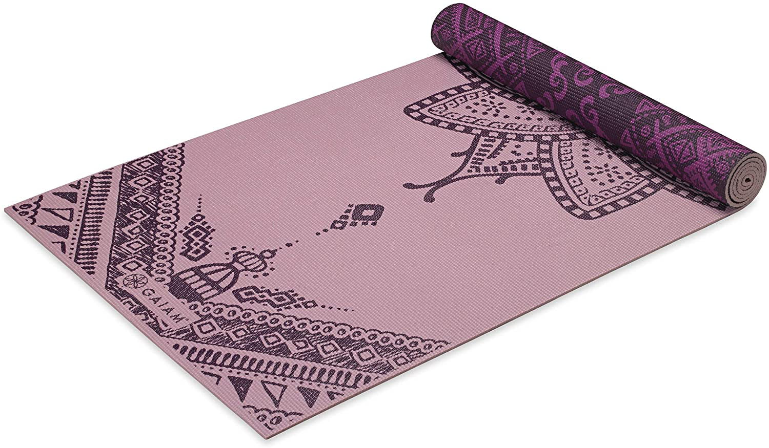 68 x 24 x 6mm Thick Gaiam Yoga Mat Pilates & Floor Workouts Premium 6mm Print Reversible Extra Thick Non Slip Exercise & Fitness Mat for All Types of Yoga