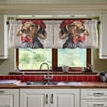 thumbnail image 3 of Yayeee Kitchen Curtains Tier Set of 2 Light Filtering 57"x24" Over Sink Window Panels, Gray Dog Artist, 3 of 7
