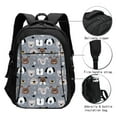 thumbnail image 2 of Hirioo Cute Dog Faces for Travel Laptop Backpack with USB Charging Port for Men and Women, 2 of 7