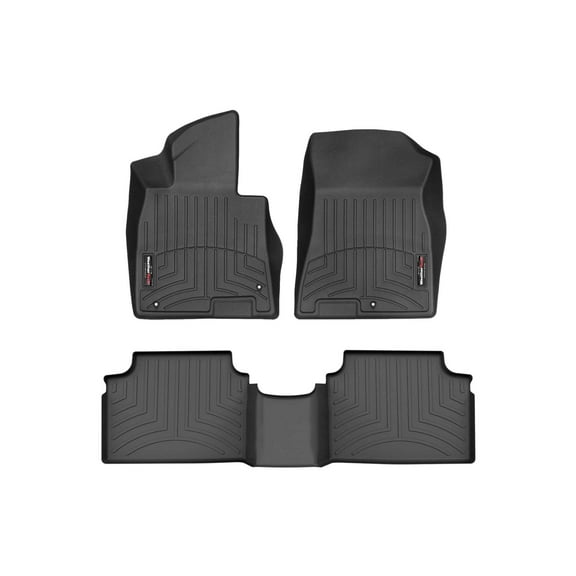 WeatherTech Custom Fit FloorLiners compatible with 2024-2026 Hyundai Sonata - 1st & 2nd Row, Black